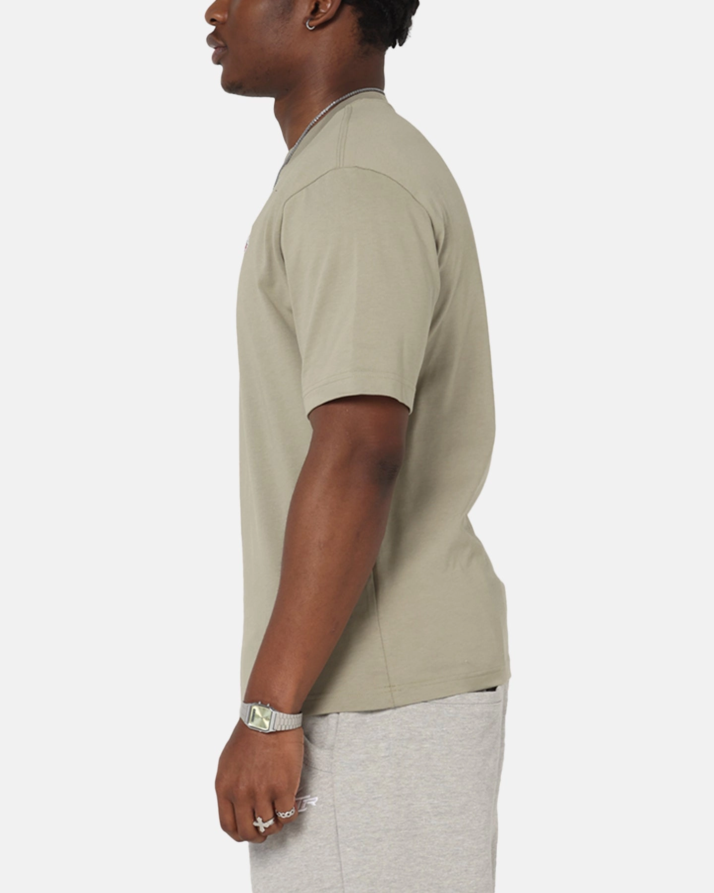 Jordan Brand Sneaker Patch Crewneck T-Shirt Khaki/Black Comfy Essentials