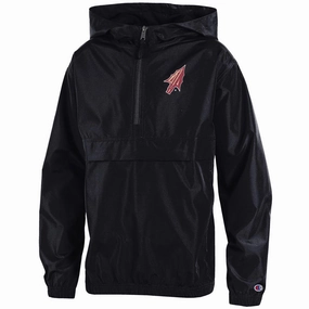 Champion Youth Arrowhead Design Packable Jacket - Black Basic Travel Fit