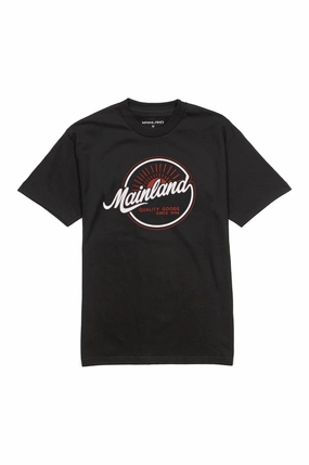 Mainland Circle Script Tee Wool combination Self Fabric Tape