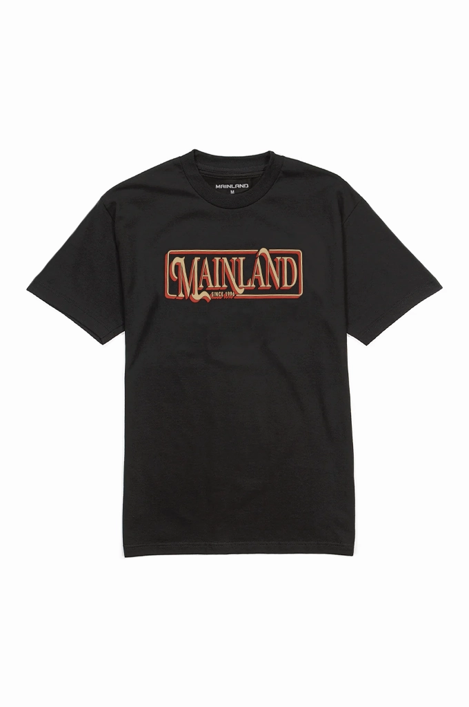 Athletic and Cool Mainland Letter Lockup Tee