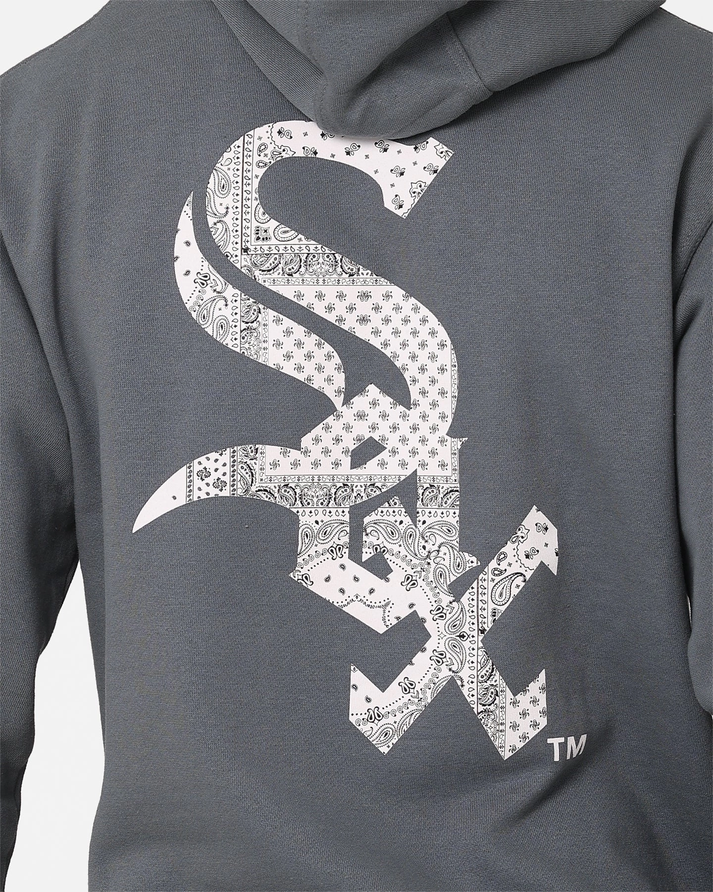 Durable Stitching Majestic Athletic Chicago White Sox Bandana Paisley Duke Hoodie Pewter