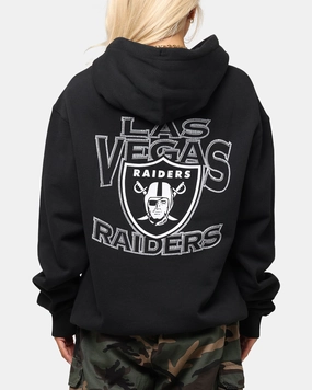 Majestic Athletic Las Vegas Raiders Acland Hoodie Black Jog Layered Collar Design