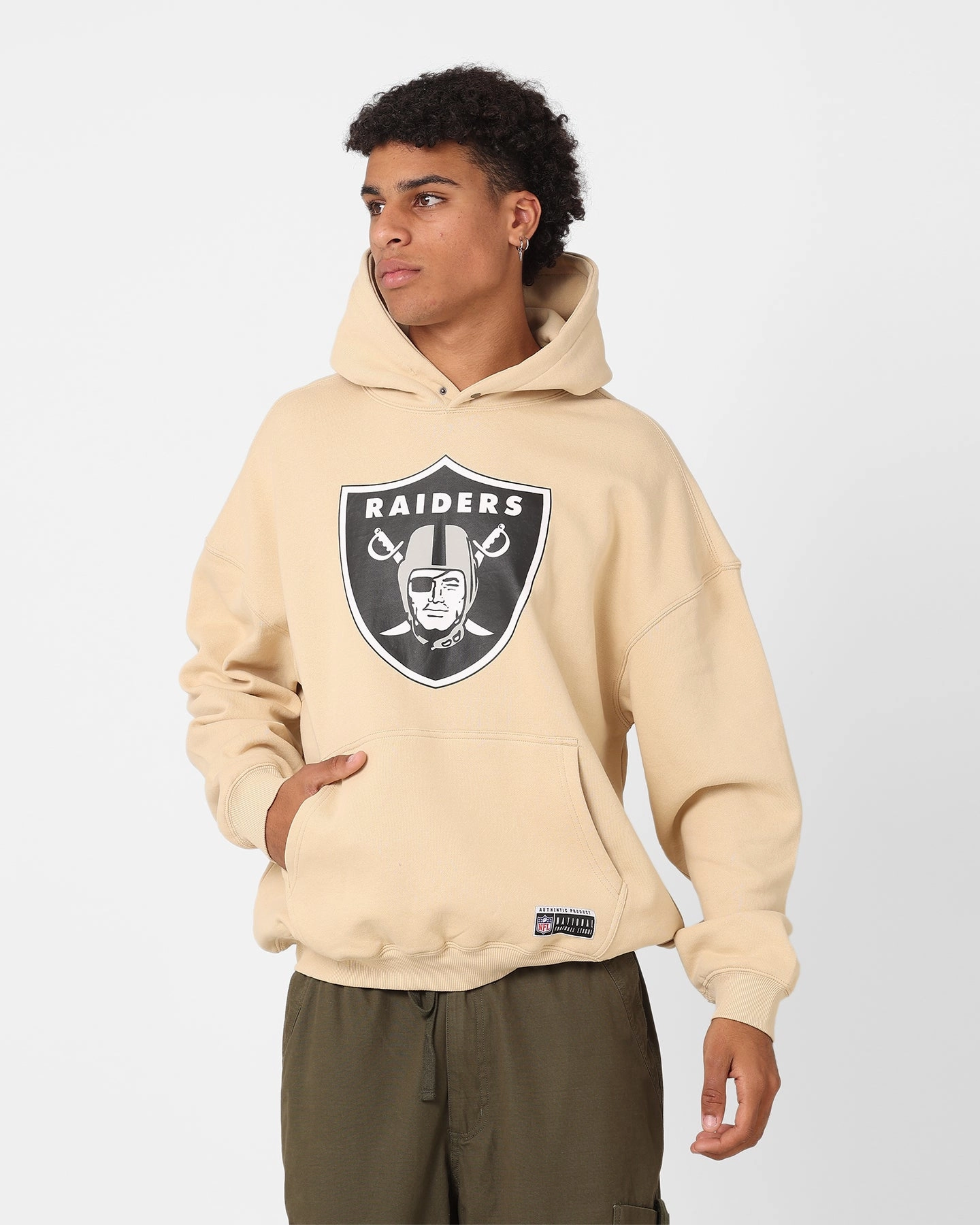 graduation Majestic Athletic Las Vegas Raiders Core Nick Hoodie Pale Khaki