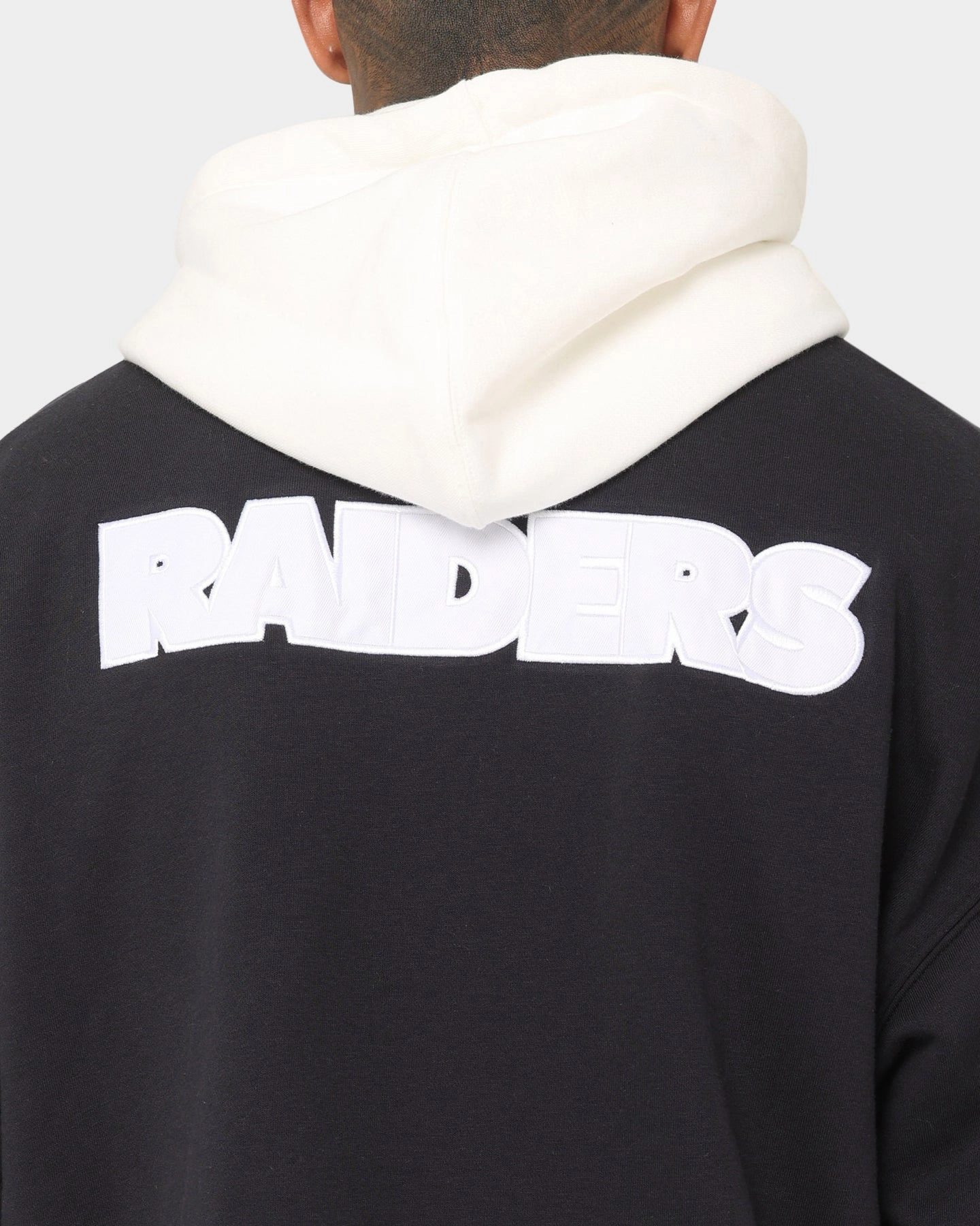 high - street buy Majestic Athletic Las Vegas Raiders Fleece Replica Hooded Jacket Faded Black
