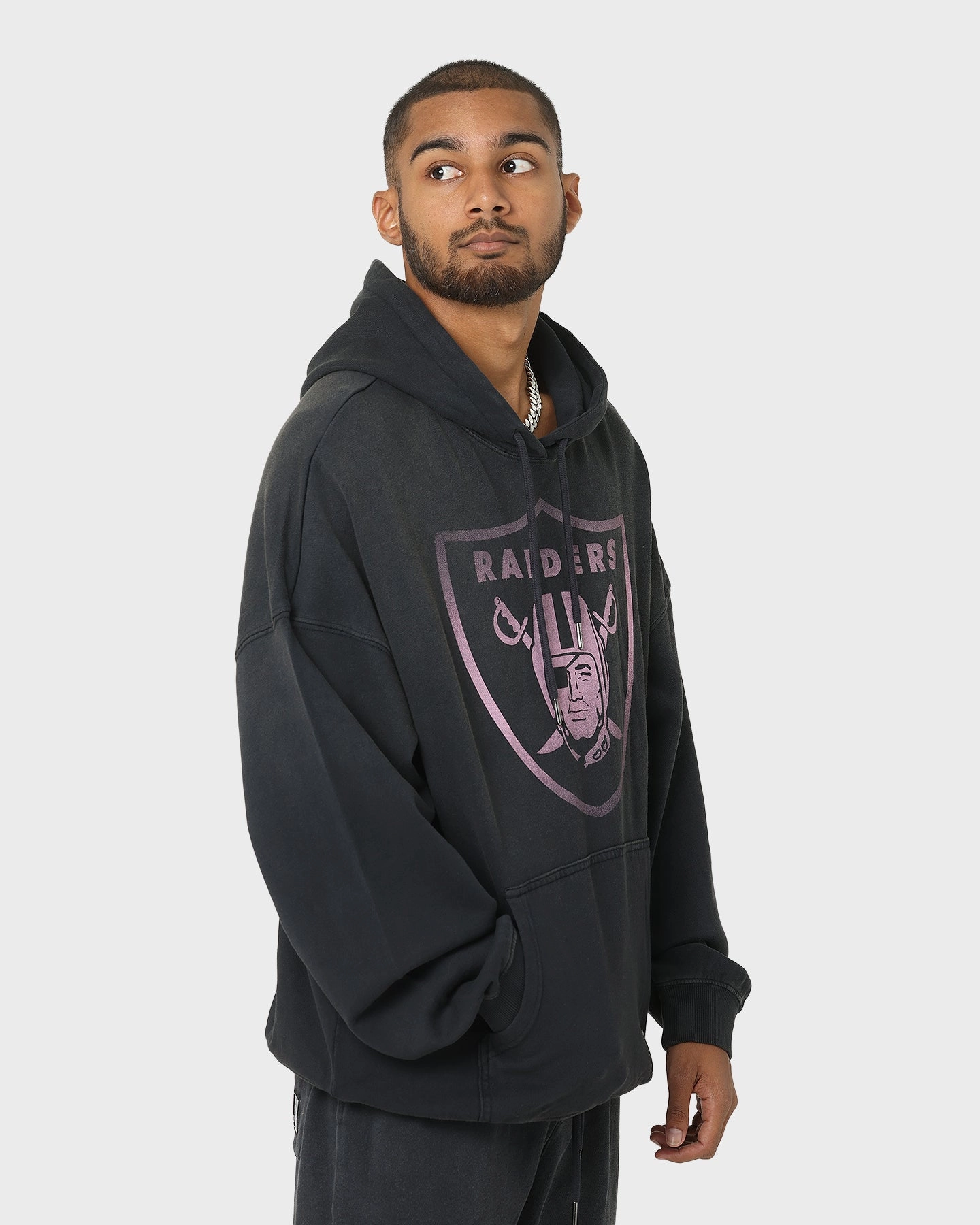 Majestic Athletic Las Vegas Raiders Solarised Contrast Hoodie Faded Black Hiking Ready special - occasion wear