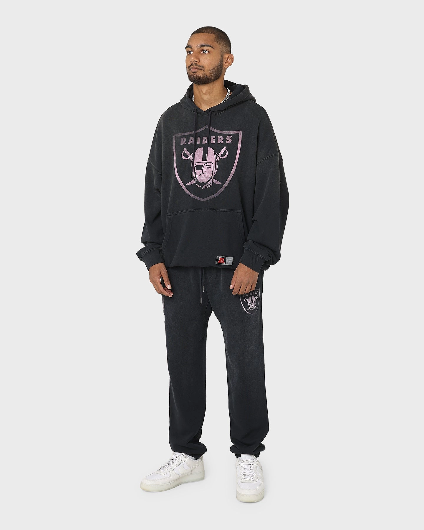 Announce rural people Majestic Athletic Las Vegas Raiders Solarised Contrast Hoodie Faded Black