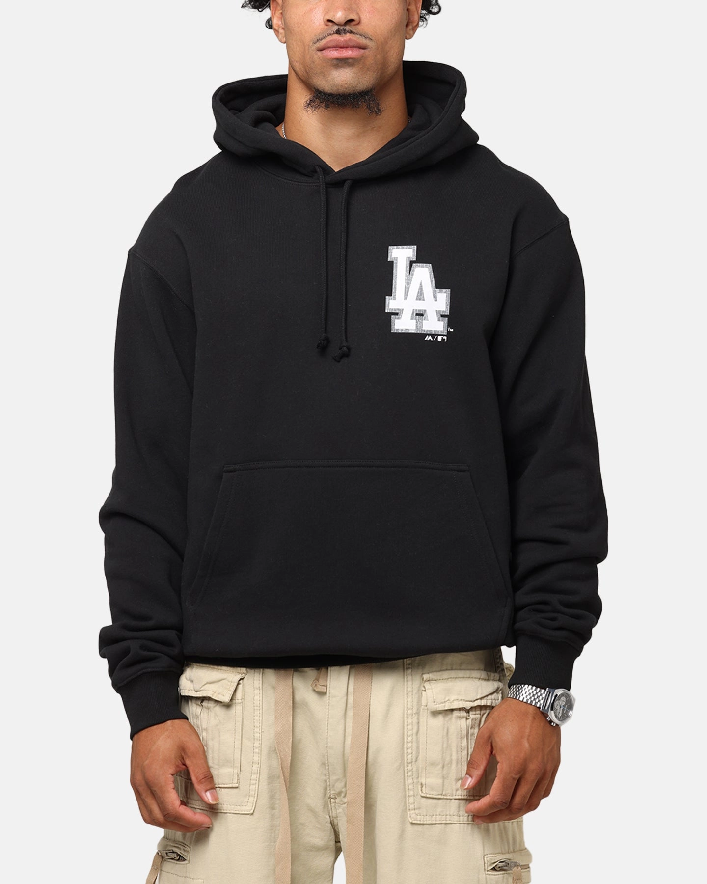 Majestic Athletic Los Angeles Dodgers Acland Hoodie Black Lockdown Grip