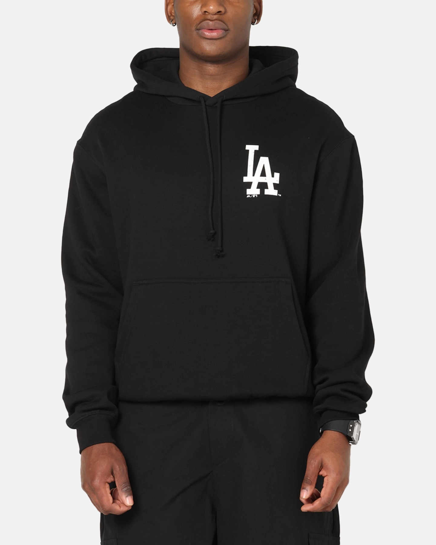 Regulation - following Enhanced Mobility Cut Majestic Athletic Los Angeles Dodgers Champs Serial Mono Hoodie Black