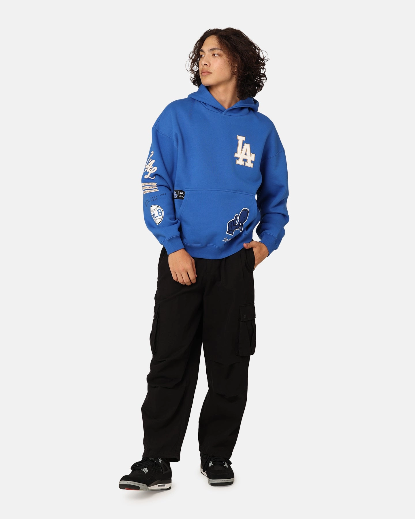 Majestic Athletic Los Angeles Dodgers City Appliqu?? Hoodie Olympic Blue Brand Name Outerwear