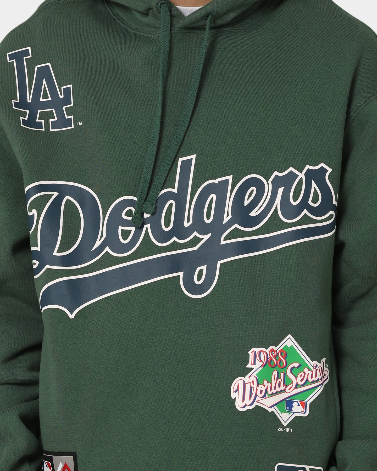 Endorse Majestic Athletic Los Angeles Dodgers World Series Champ Graphic Hoodie Dark Cedar