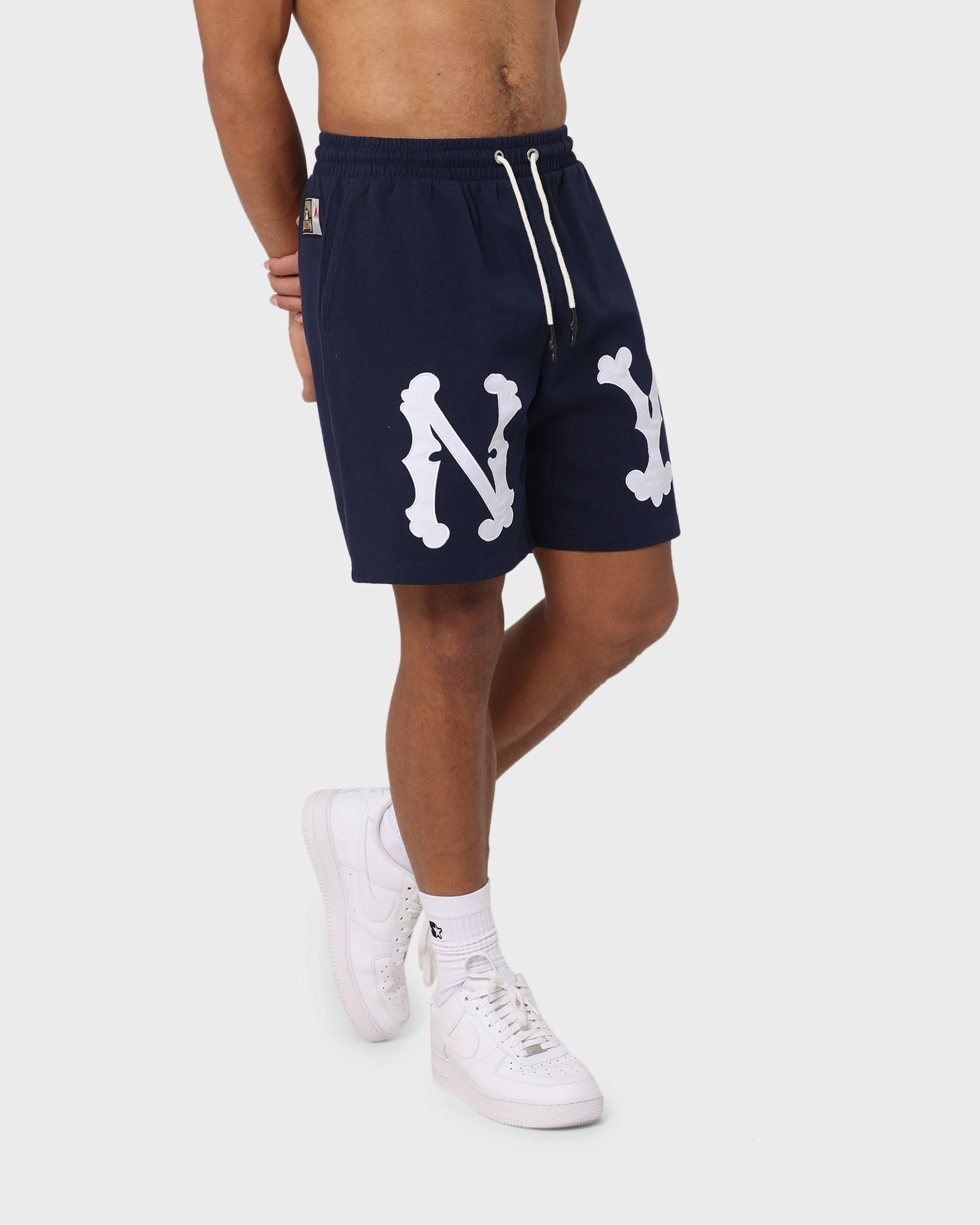 Majestic Athletic New York Yankees Highlanders Logo Shorts True Navy gym kit