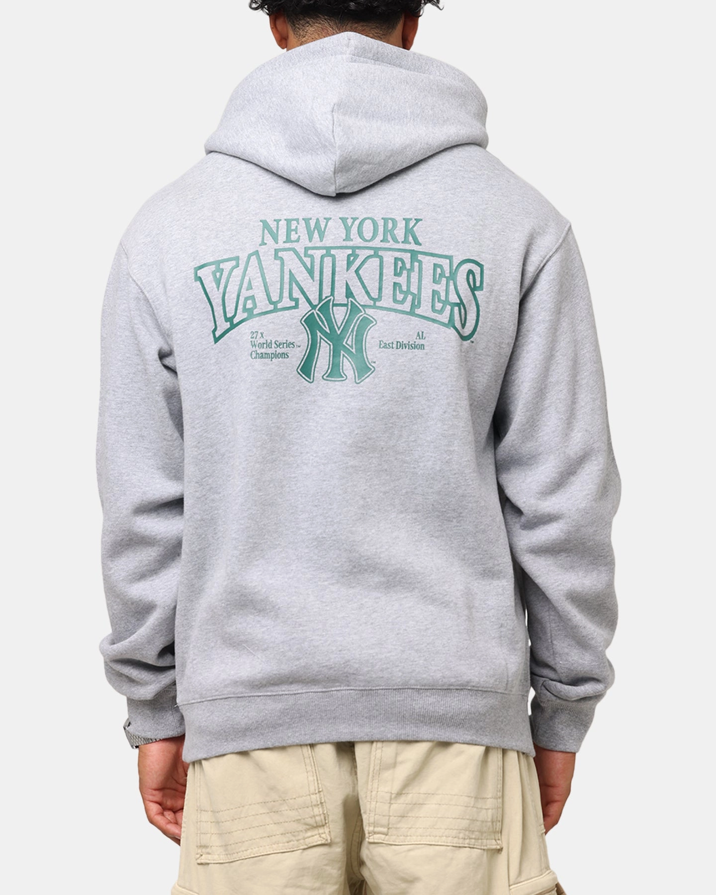 Adjustable Straps Majestic Athletic New York Yankees Murcer Arch Hoodie Grey Marle