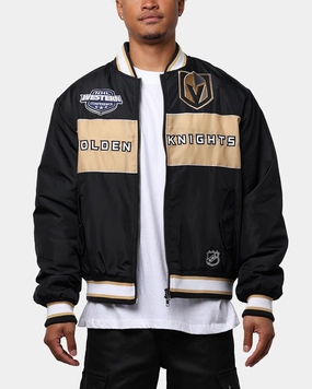 Majestic Athletics Vegas Golden Knights Moto Jacket Faded Black Modern Style