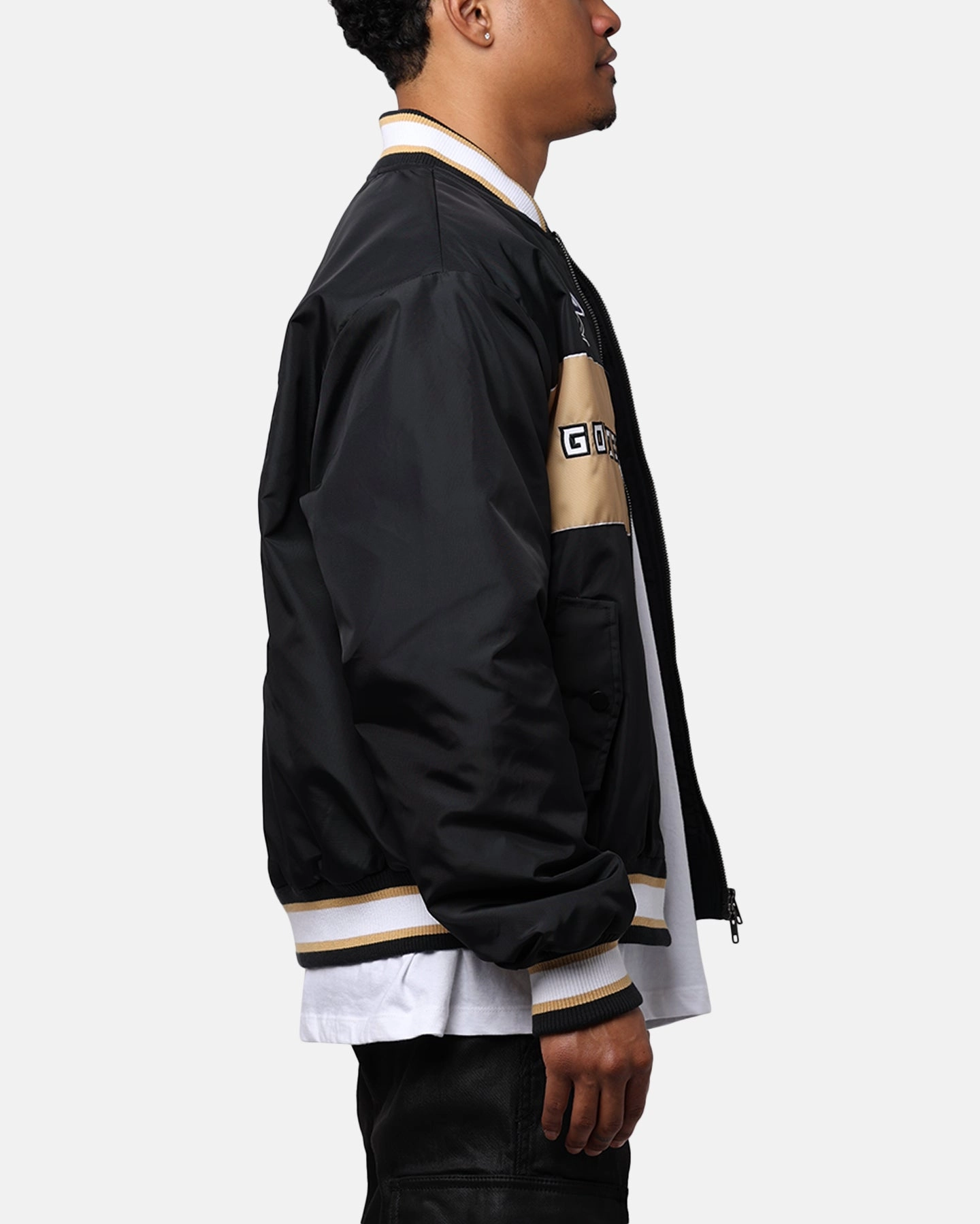 Lightweight Outerwear Majestic Athletics Vegas Golden Knights Moto Jacket Faded Black