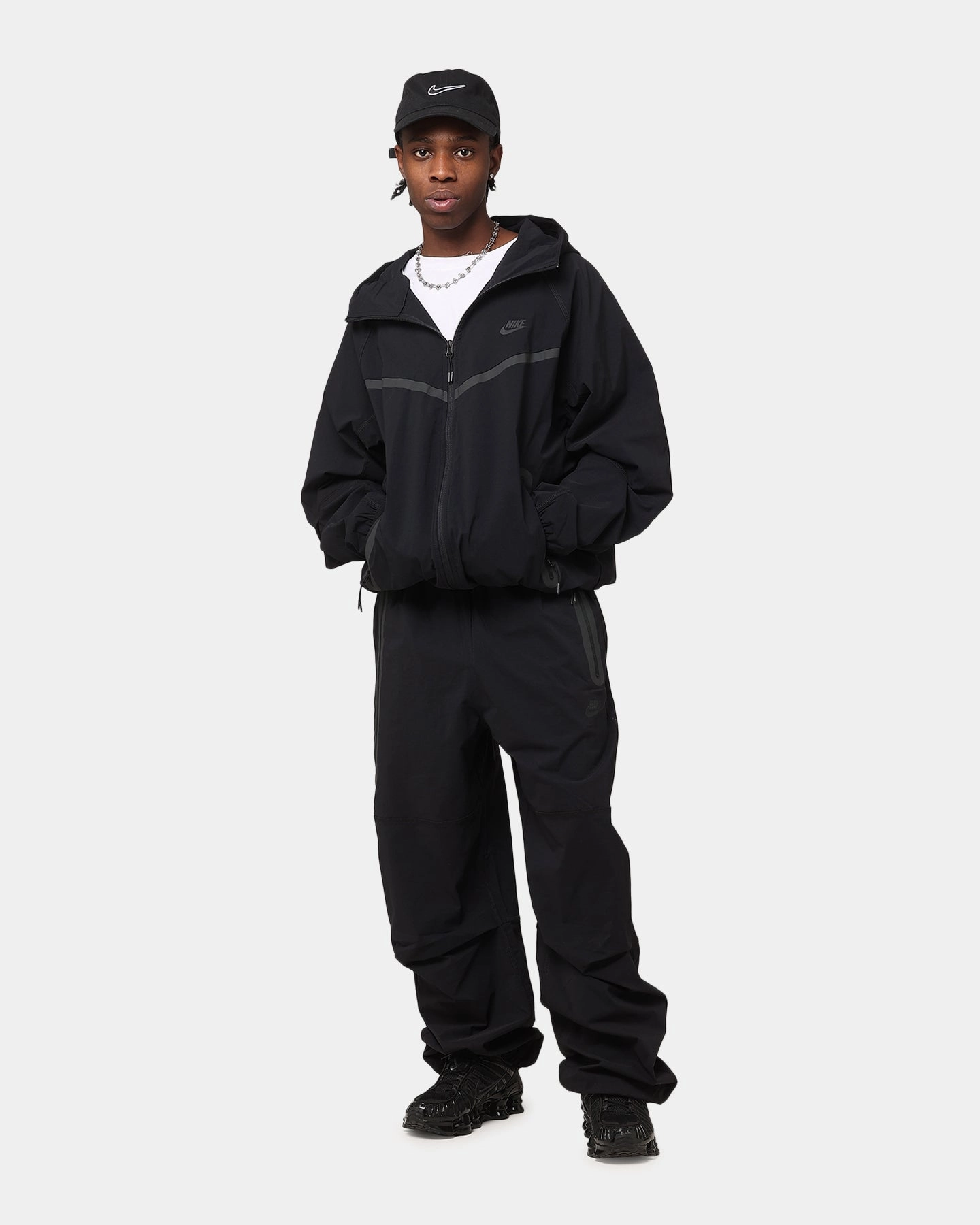 Nike Tech Woven Full Zip Jacket Back/Black/Black Ticket