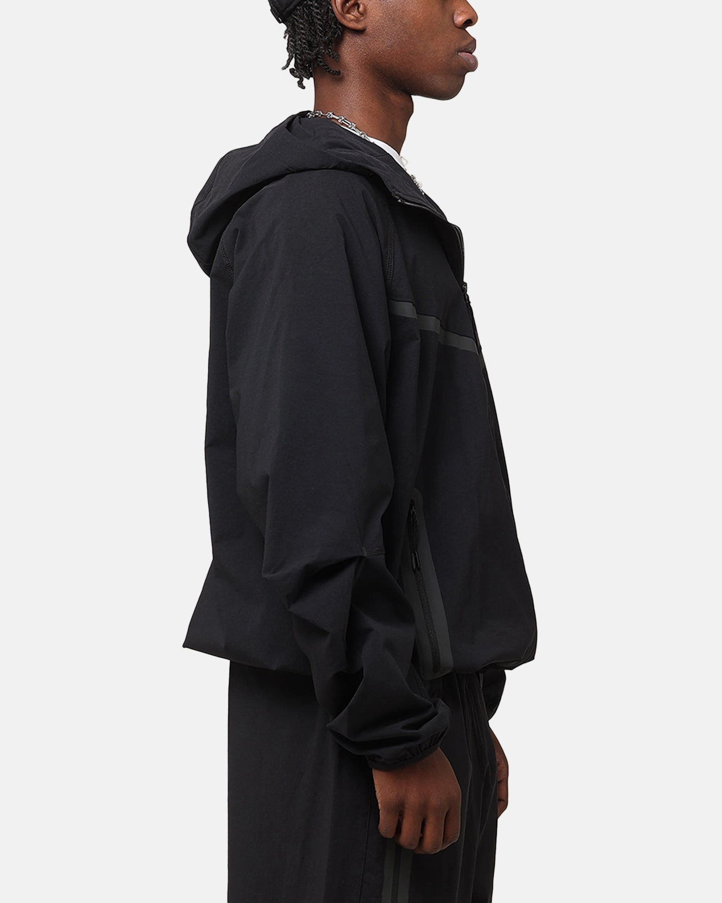 Nike Tech Woven Full Zip Jacket Back/Black/Black Tear Resistant