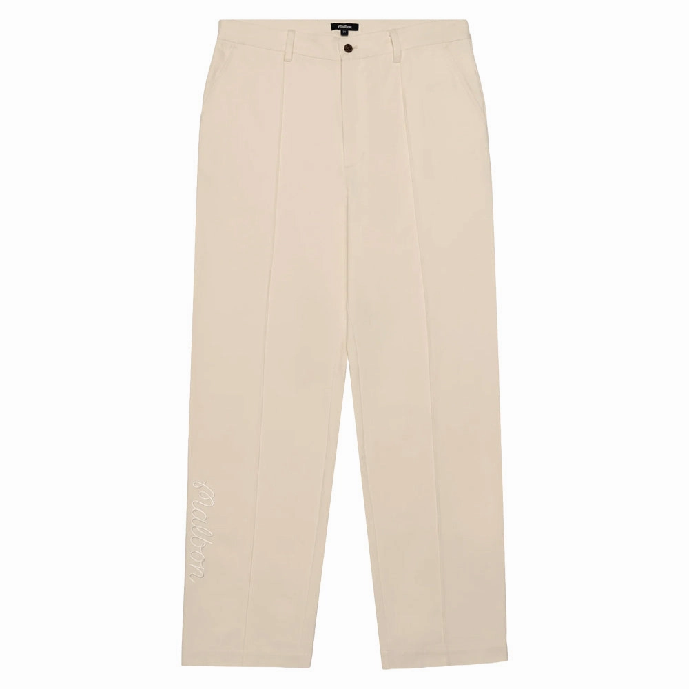 Basic Style Malbon Cannes Pleated Trouser Golf Pants Ivory - SS25 Men