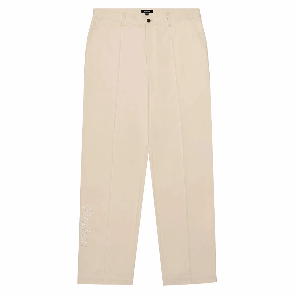 Malbon Cannes Pleated Trouser Golf Pants Ivory - SS25 Men SeamlessConstruction Adjustable Drawcord