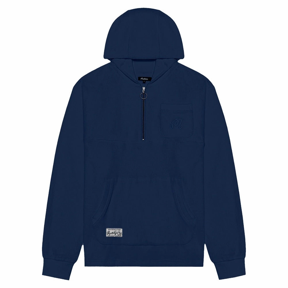 Malbon Castello French Terry Quarter Zip Hoodie Golf Jacket Ocean - SS25 Men Seamless Technology Versatile Design