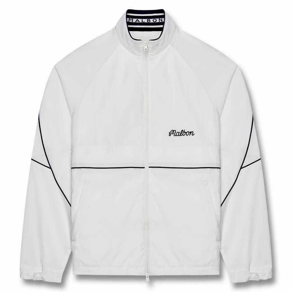 Malbon Riva Nylon Golf Jacket White - SS25 Men Smart Casual Piece