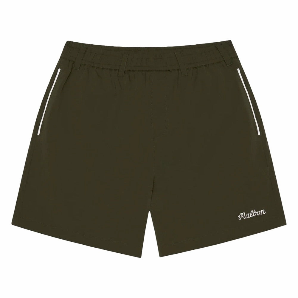 Malbon Riva Nylon Golf Shorts Cypress Green - SS25 Men poolside fashion