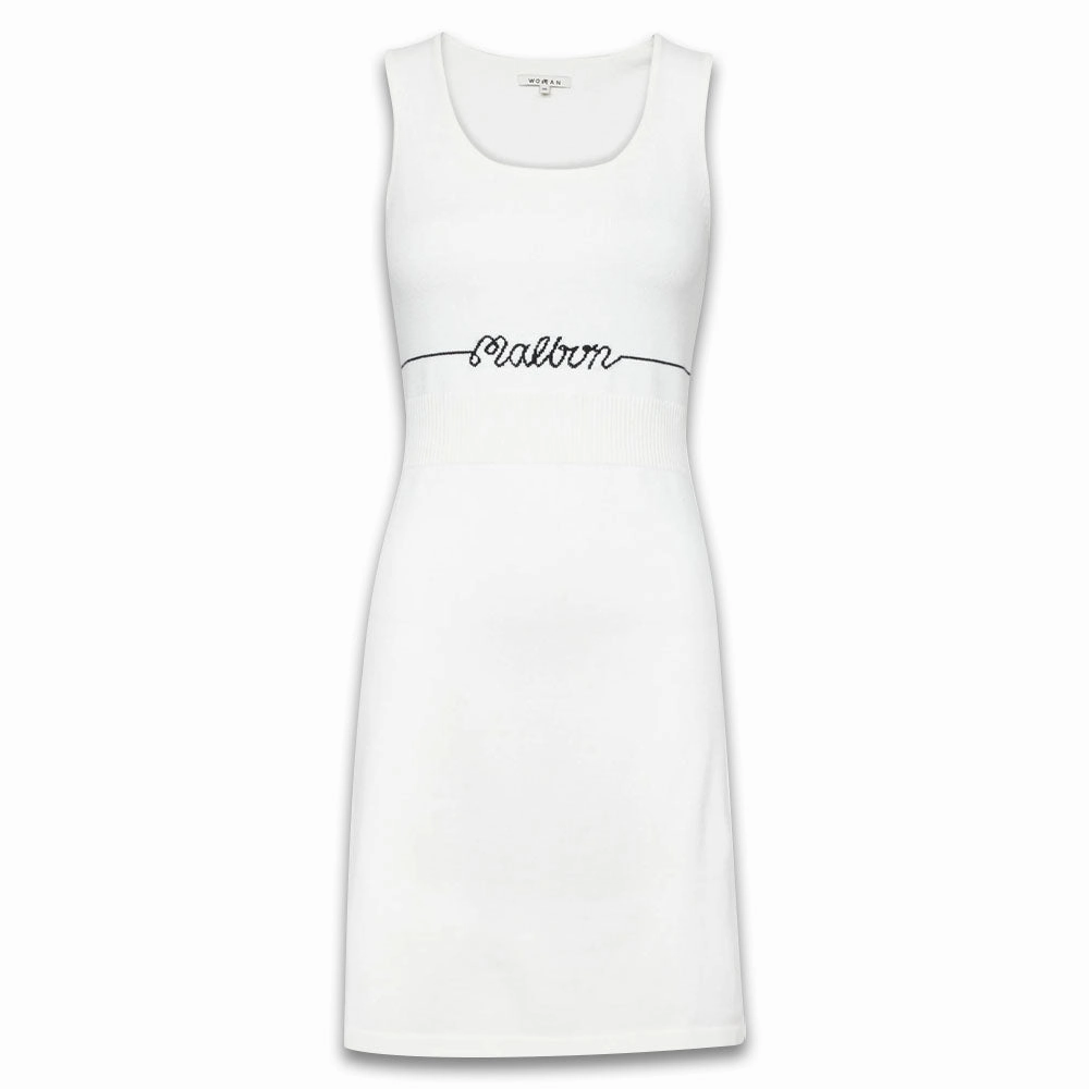 Stylish Layering Natural Style Malbon Sylvia Golf Dress Snow - FW23 Women