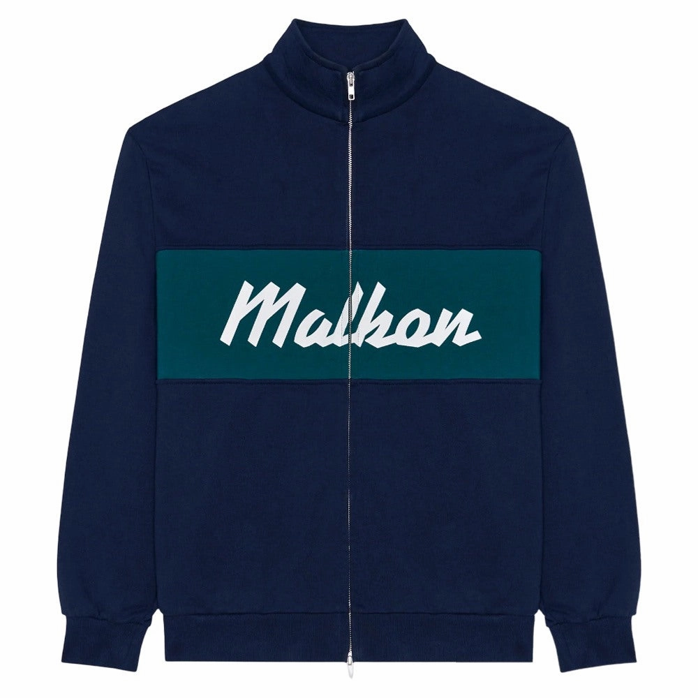 Non Irritating Tags Malbon University Double Zip Golf Jacket Navy - SS25 Men