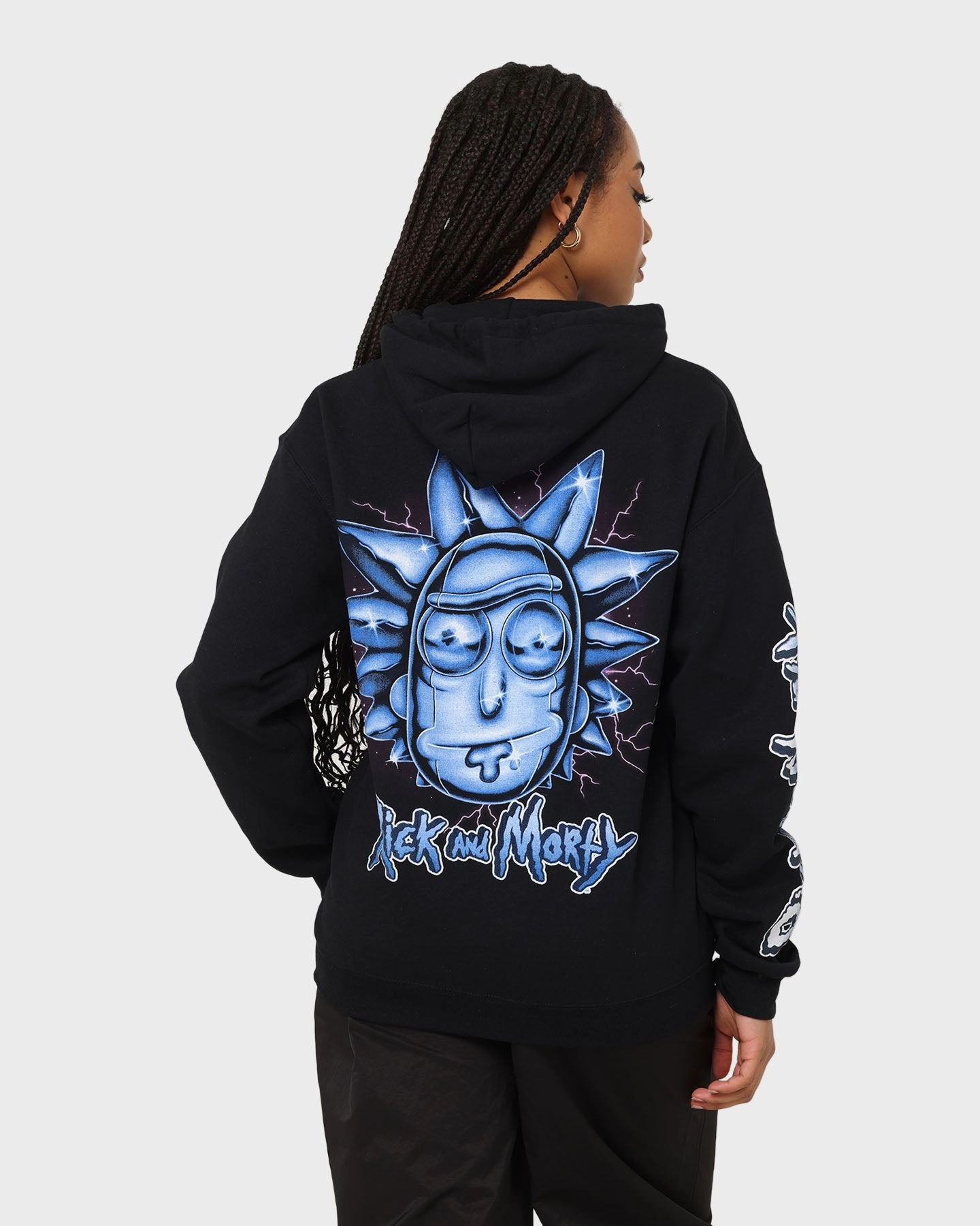 Goat Crew X Rick And Morty Chrome Heads Hoodie Black Moisture Wicking Layer Goods