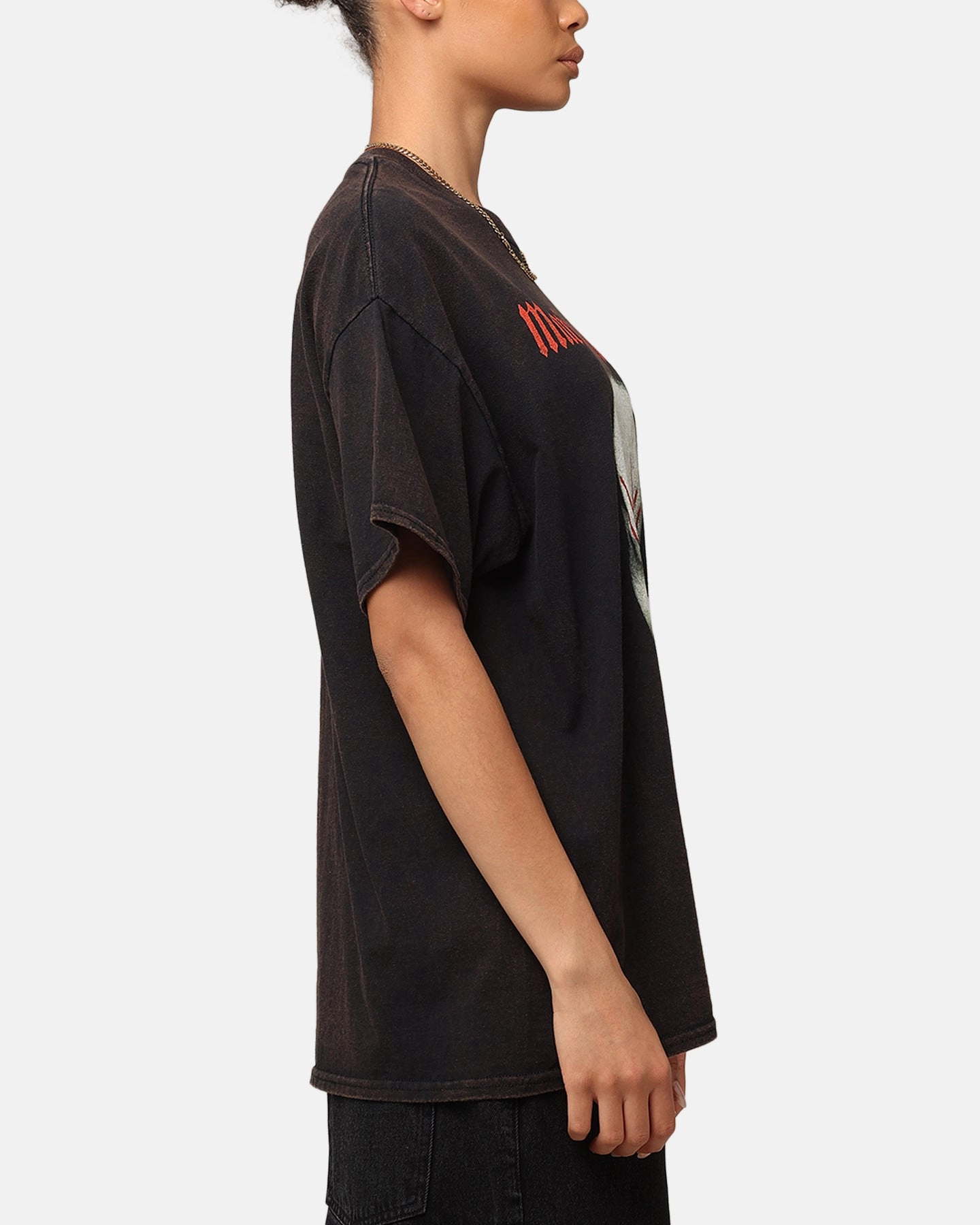 Durable Ribbed Hem Classic Wearable Marilyn Manson Red Lids Vintage T-Shirt Black Vintage