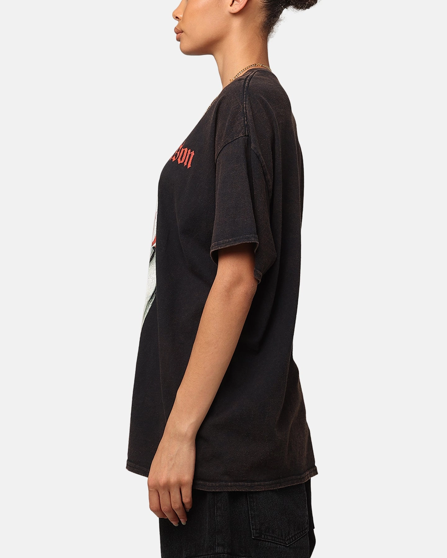 Marilyn Manson Red Lids Vintage T-Shirt Black Vintage High Quality Printing