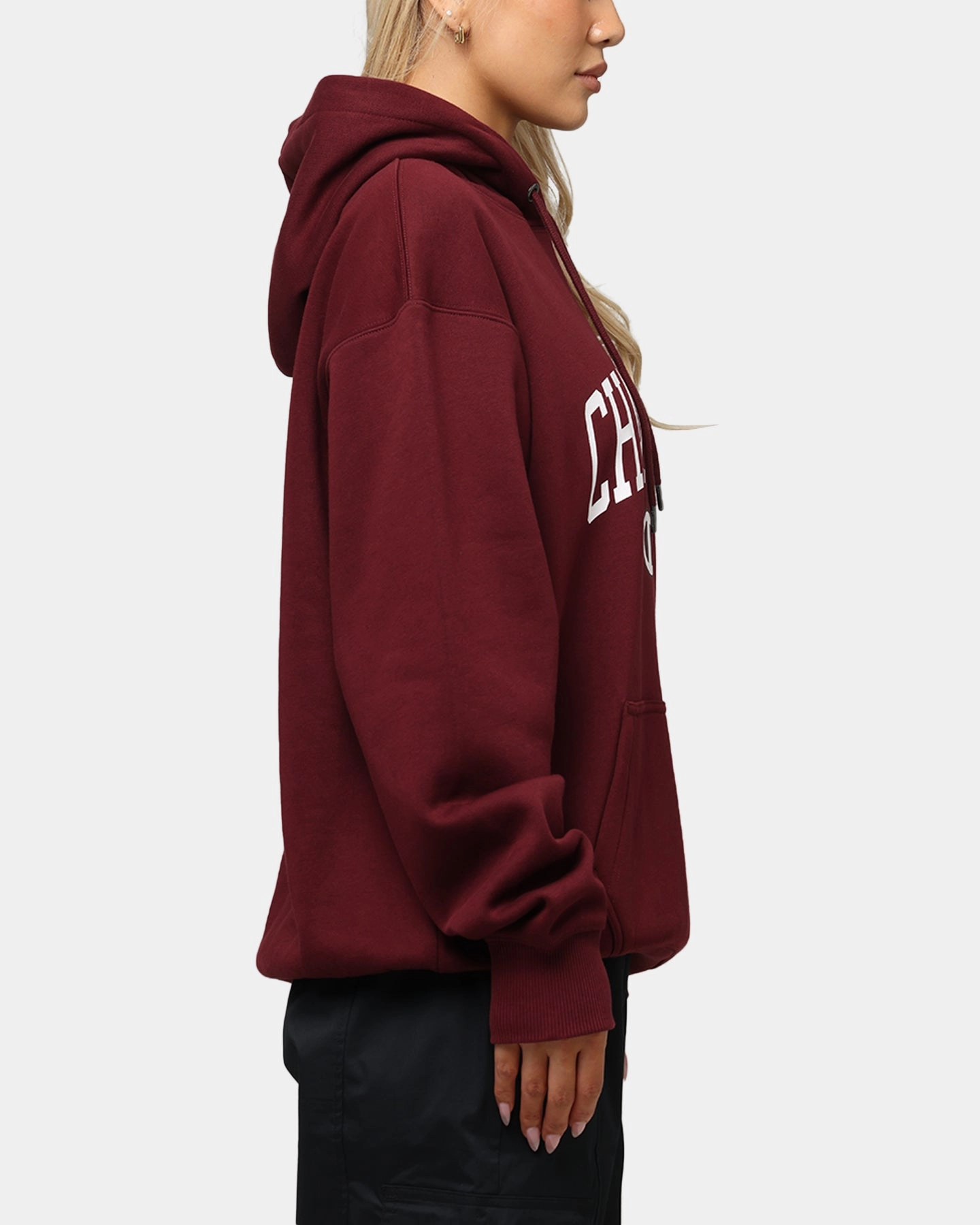 Champion Rochester Graphic Hoodie Red Abrasion Resistant Fabric Checked