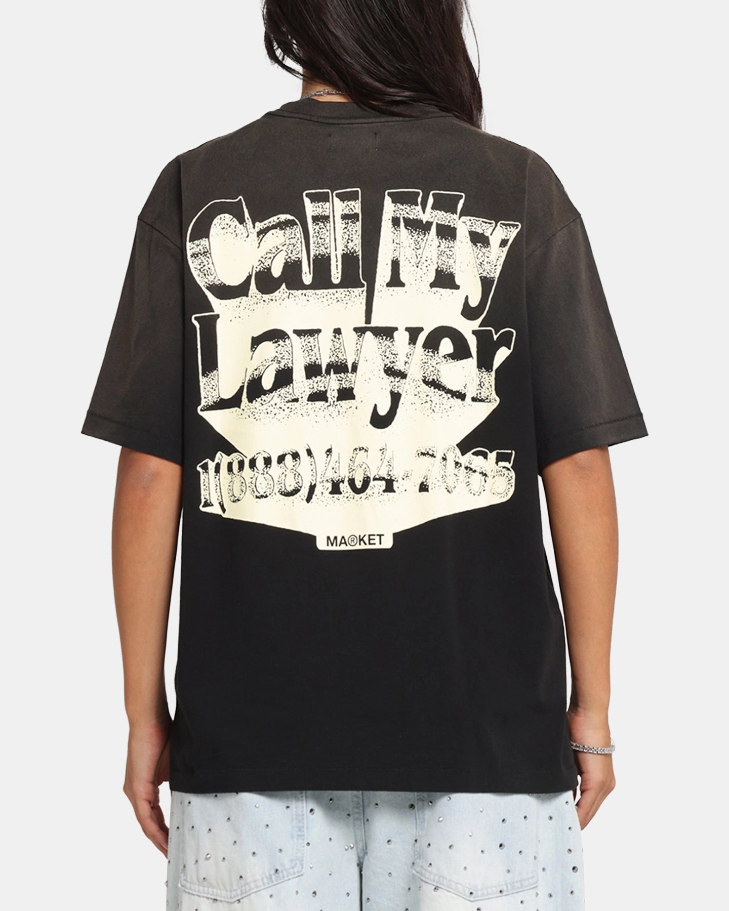 Chilly Day Essentials Comfortable Fit Wear Market Call My Lawyer 3D T-Shirt Faded Black