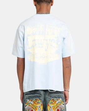 Market Call My Lawyer 3D T-Shirt Light Blue Anti Pilling Surface