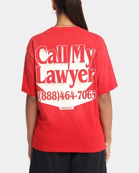 Layering Comfort Everyday Essential Market Call My Lawyer 3D T-Shirt Red