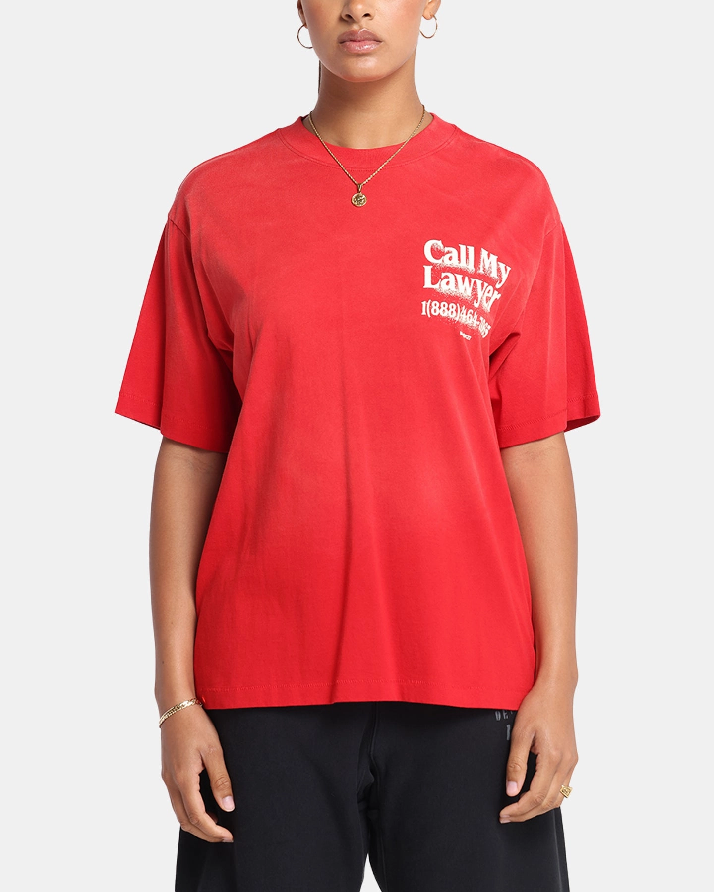 Market Call My Lawyer 3D T-Shirt Red Easy Style Wear Date night
