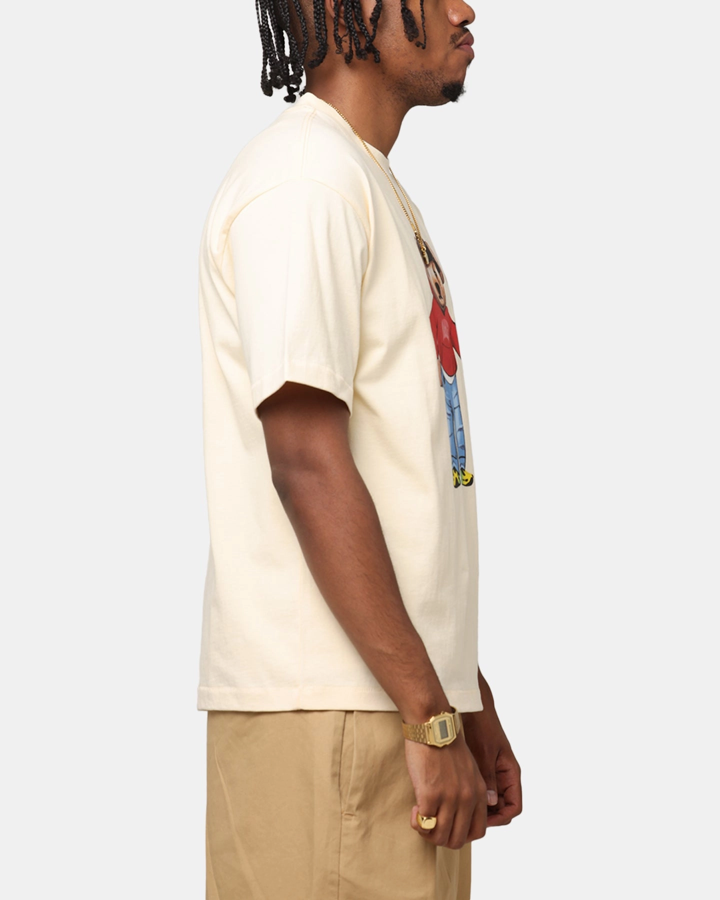 Market Fit Check Bear T-Shirt Cream Comfy Essentials