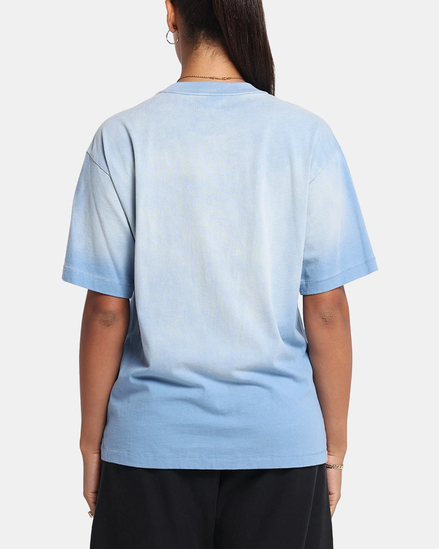 Market Fit Check Bear T-Shirt Sky Blue Functional Wearable Durable Collar Construction
