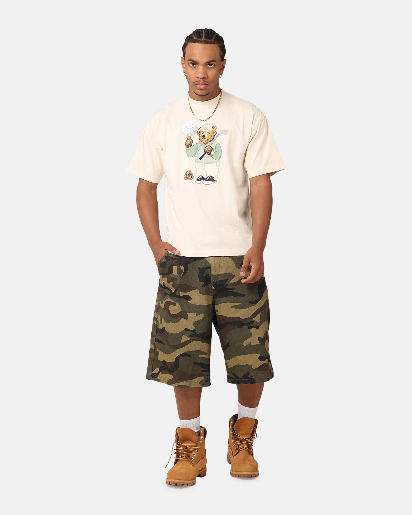 Market Par 5 Bear T-Shirt Ecru Comfortable fit Short Sleeve