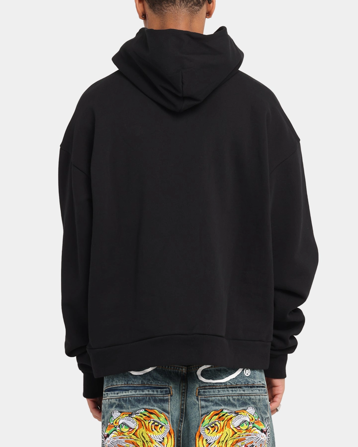 Wear Resistant Fabric Durable Construction Market Smiley Lockup Hoodie Black