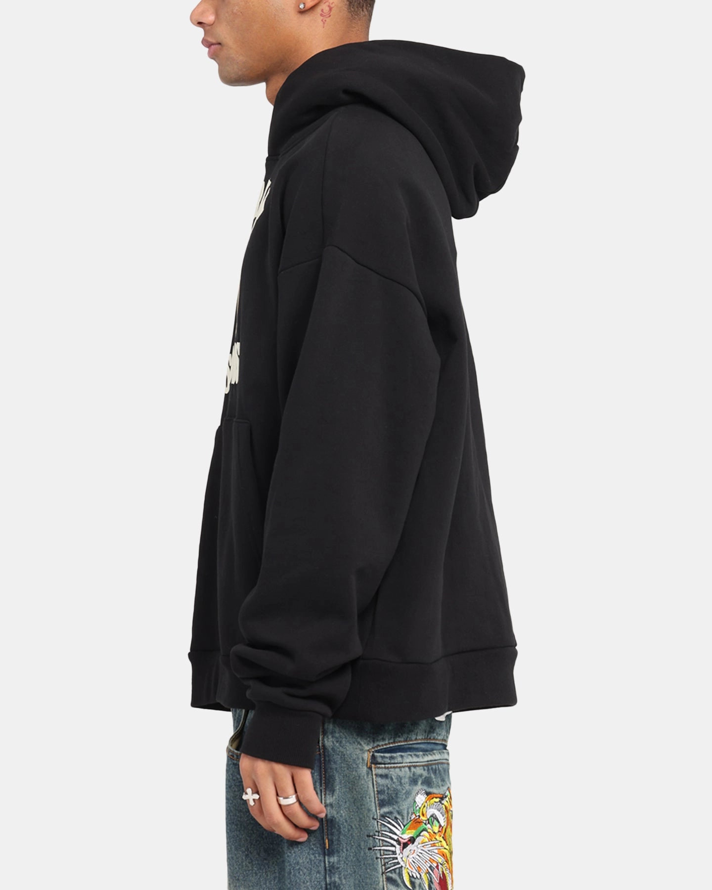 Market Smiley Lockup Hoodie Black Minimalist Look