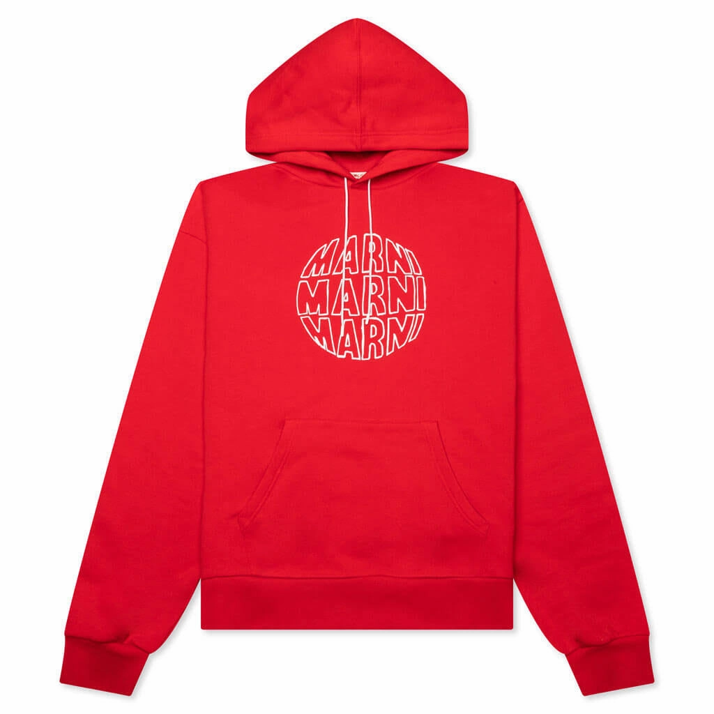 Marni Circular Logo Sweatshirt 'Red' Performance - measured