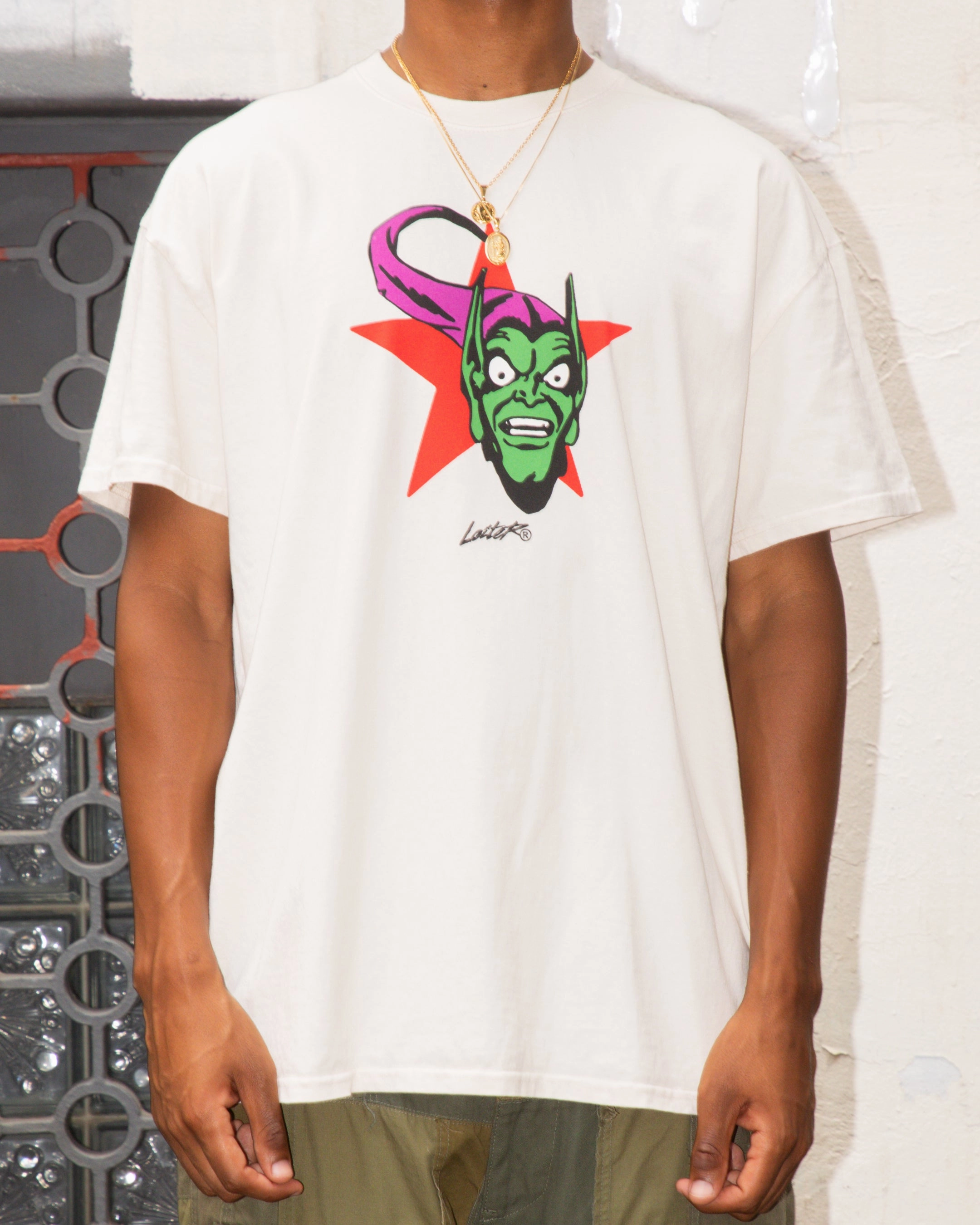 Modern Layer Marvel Spider-Man Green Goblin T-Shirt Off White