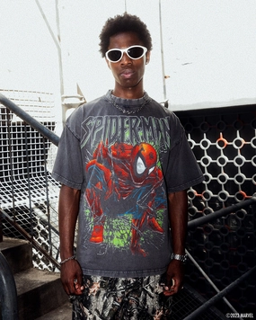 Marvel Spider-Man T-Shirt Charcoal Pocket Detailing