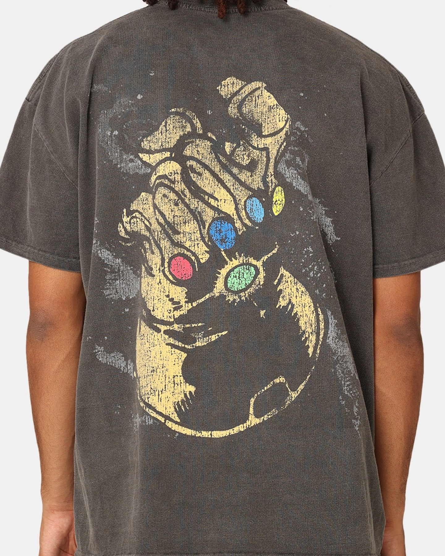 Marvel Thanos Vintage T-Shirt Black Wash Rayon blend Job Interview