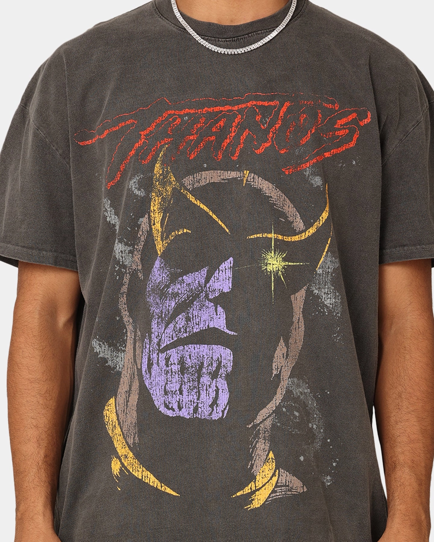 Marvel Thanos Vintage T-Shirt Black Wash Effortless Style Daily Comfort