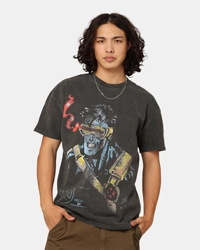 Fresh and Cool GentleWashResistance Marvel X-Men Cyclops Heavyweight T-Shirt Black Wash