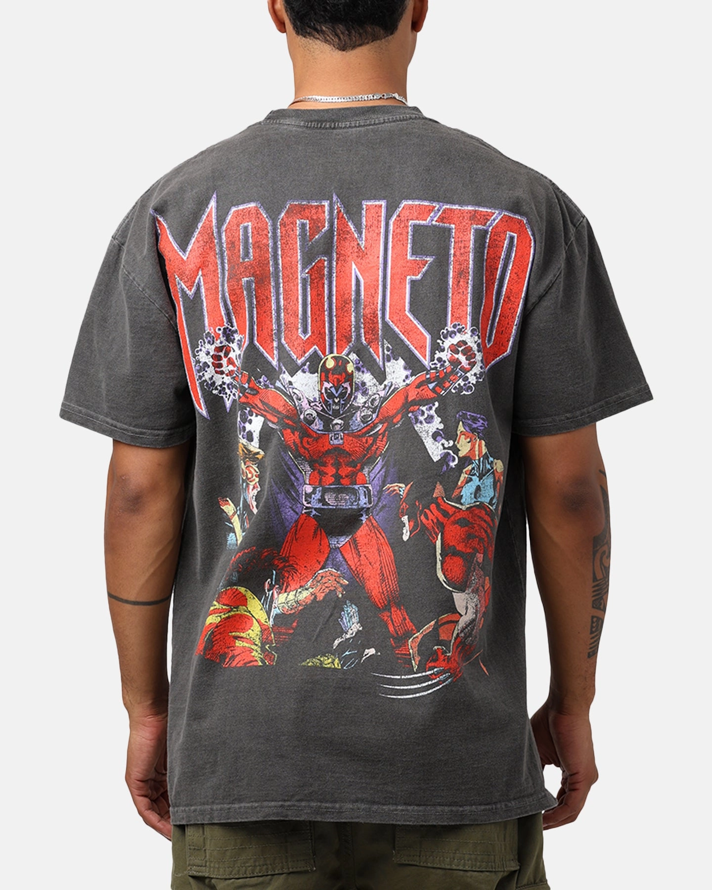 Summer Favorite Marvel X-Men Magneto Heavyweight T-Shirt Black Wash