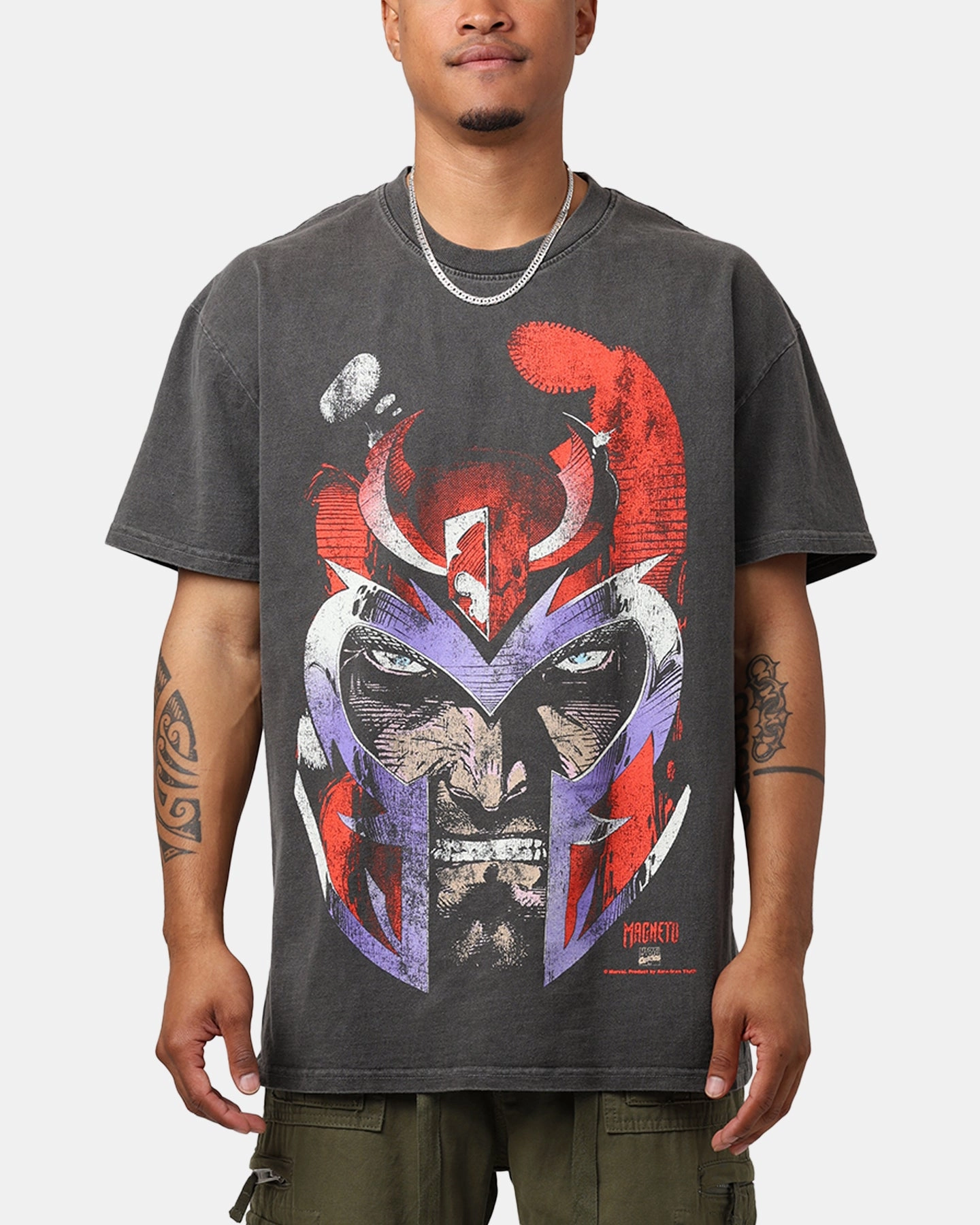 baby shower Marvel X-Men Magneto Heavyweight T-Shirt Black Wash