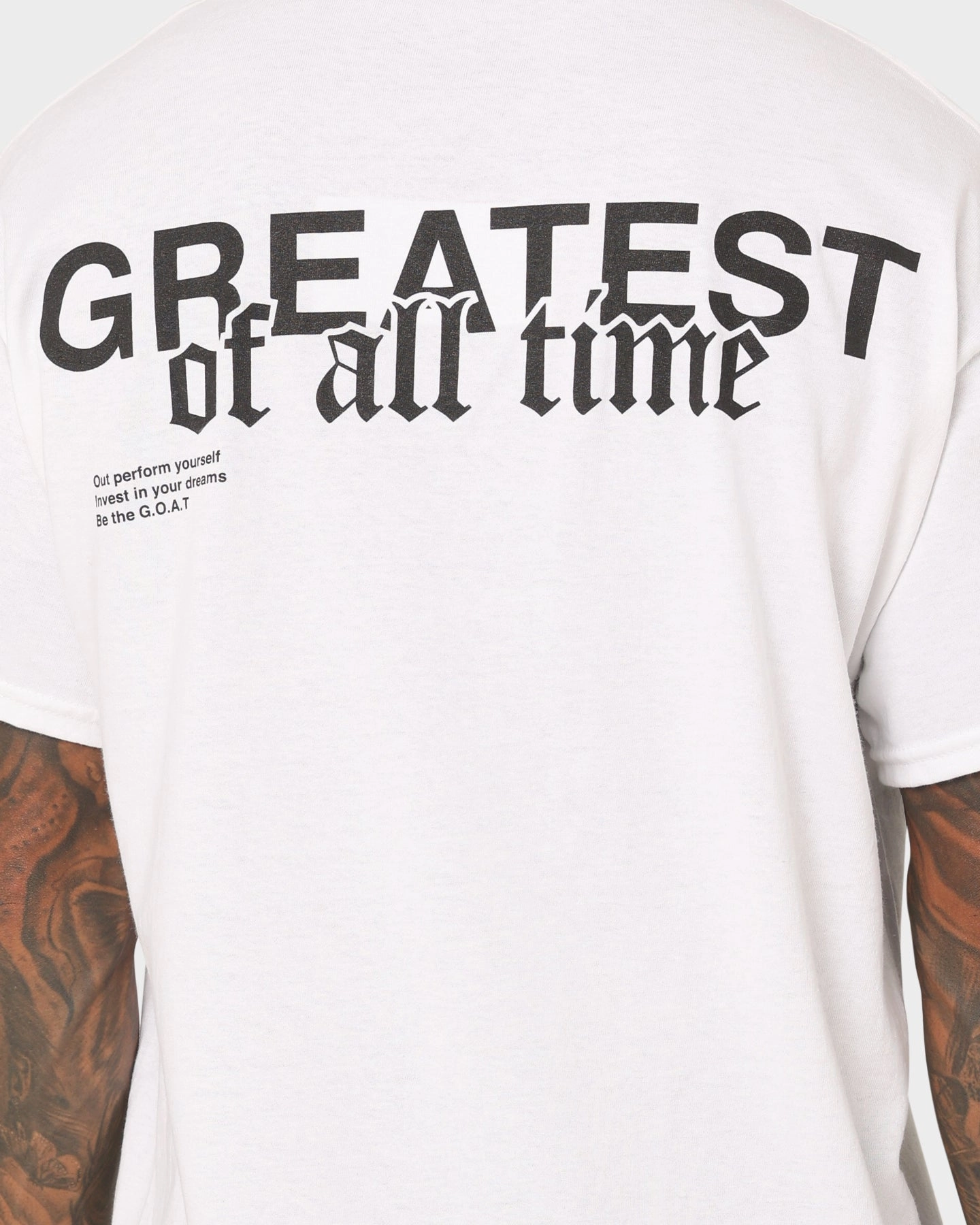 Glossy Look Goat Crew G.O.A.T T-Shirt White