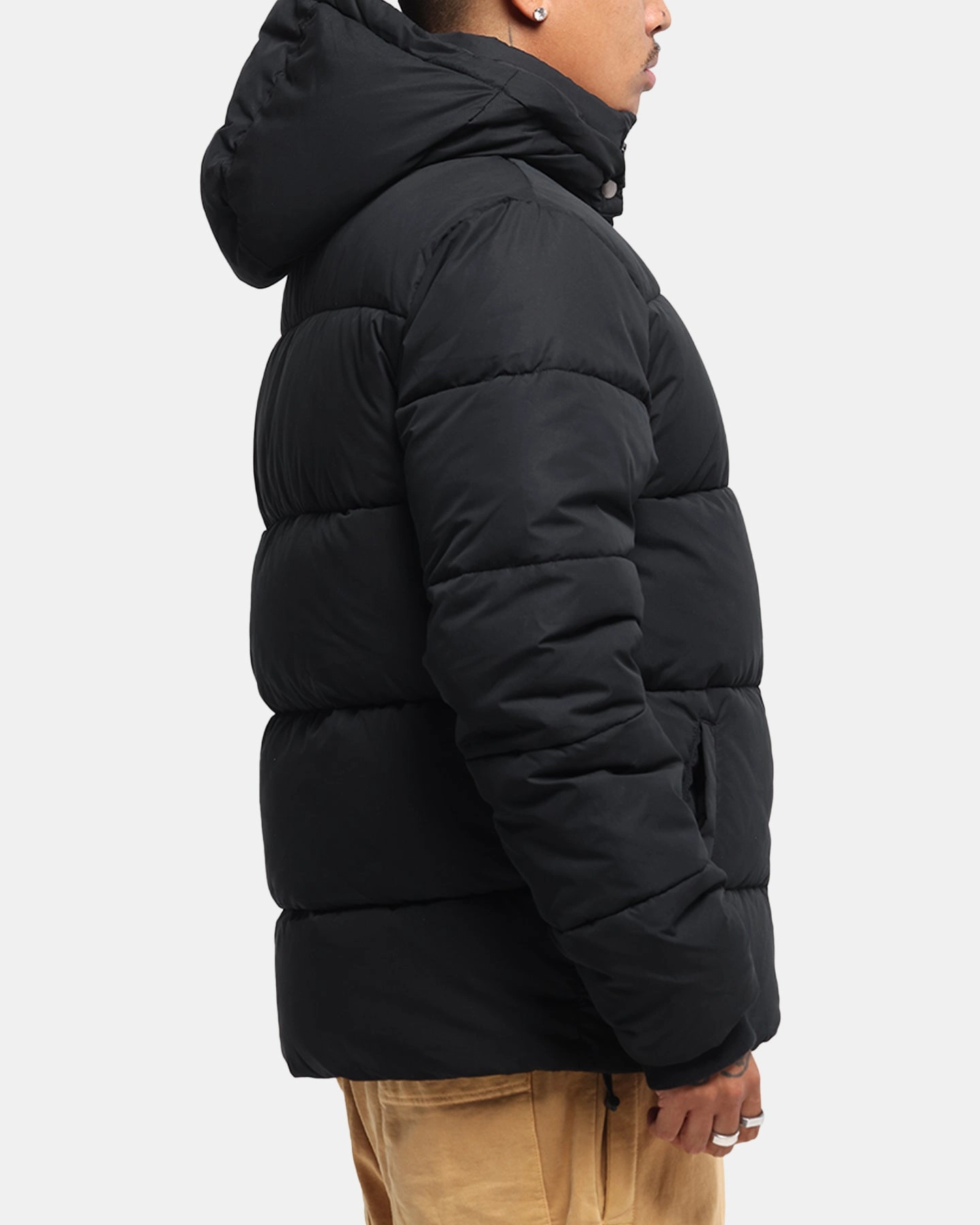 Fashion Ease Construct Champion Rochester Puffer Jacket Black/Gold